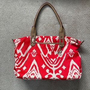 Stella & Dot Red Ikat Computer Bag